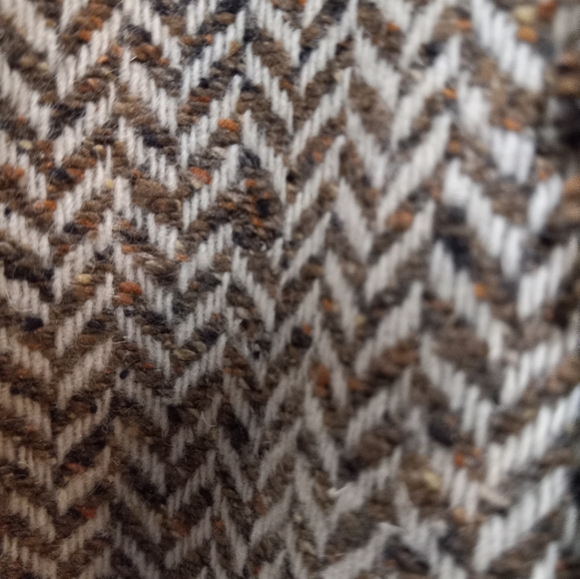 Ann Taylor Loft A-line 45 % Wool 55% Silk Tweed Acetate Lining 12 Brown Skirt - Picture 10 of 16